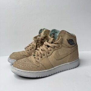 Nike Air Jordan 1 Retro High OG GG SZ 4.5Y / Women's 6.5 Pearl Sand Dune GS 2014